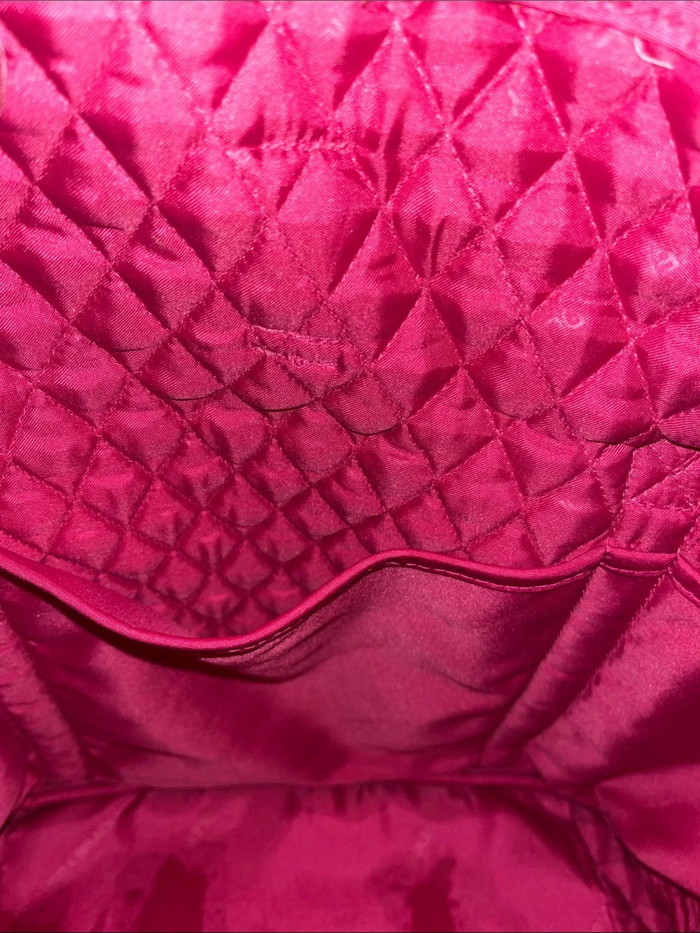 Vera Bradley Hot Pink Paisley Quilted Tote with Teal & Orange Accents - Picture 4 of 6